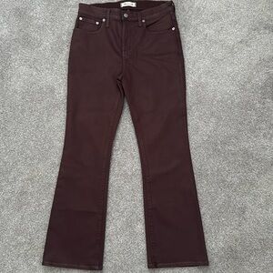 Madewell Chocolate Denim Kick Out Jeans